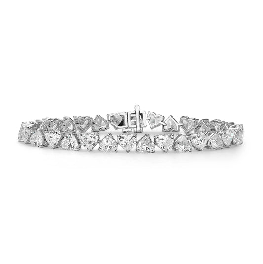 11ct ct Heart Shaped Diamond Tennis Bracelet