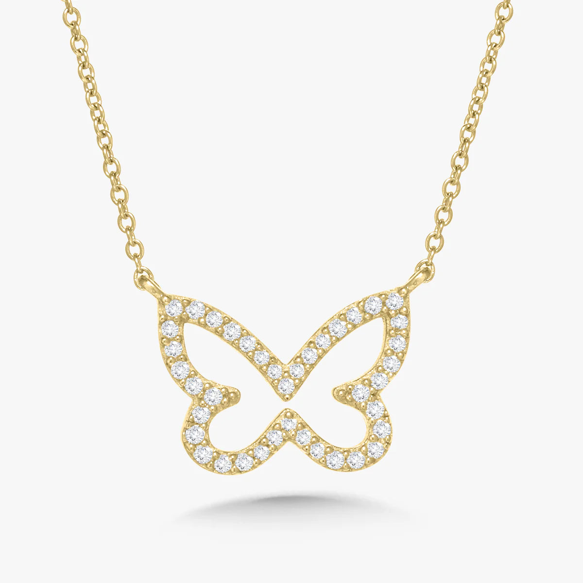 Laura Dainty Diamond Butterfly Necklace