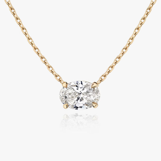 0.75 Carat Oval Solitaire Necklace