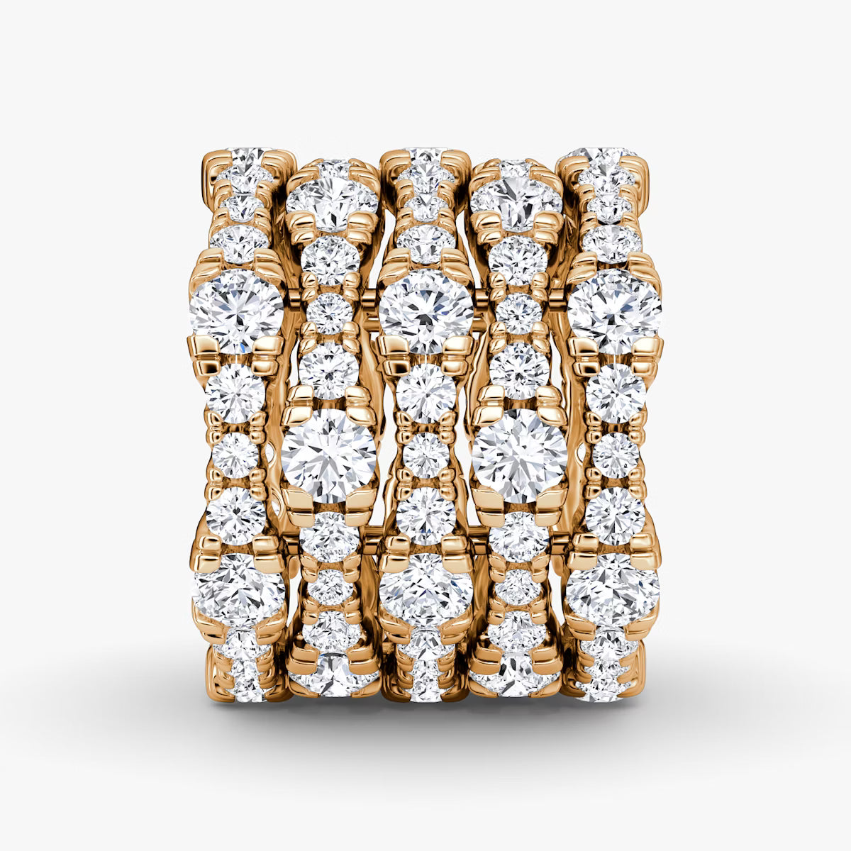 Multi Row Pavé Ring