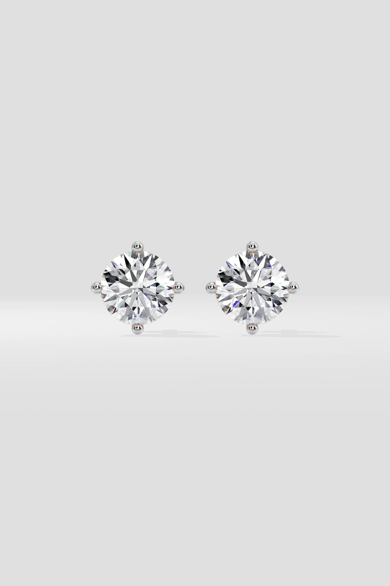 2 ct Invisible Halo Solitaire Studs