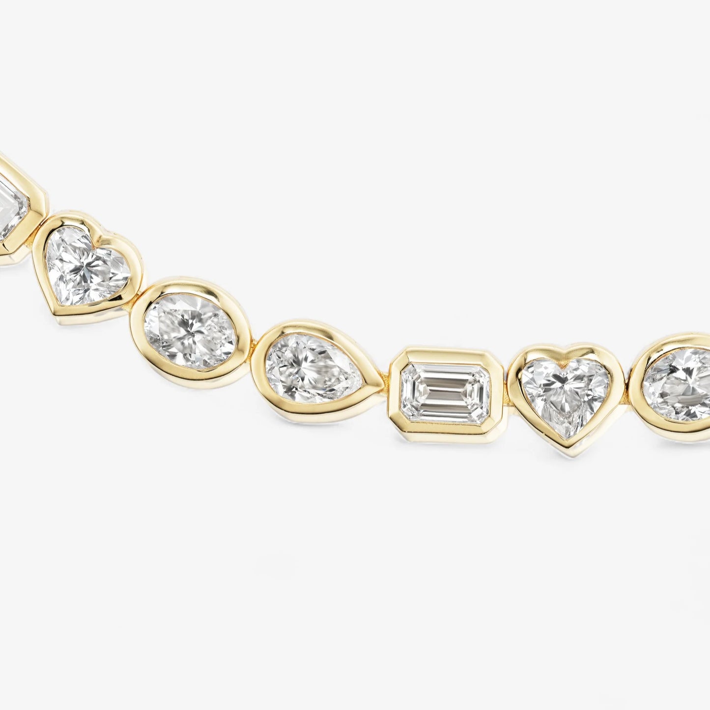Signature Mixed Shape Bezel Tennis Necklace
