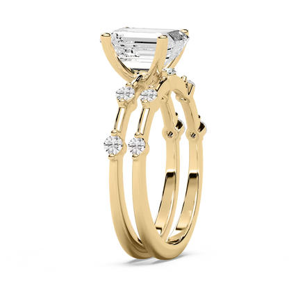 Mila Emerald Cut Wedding Set
