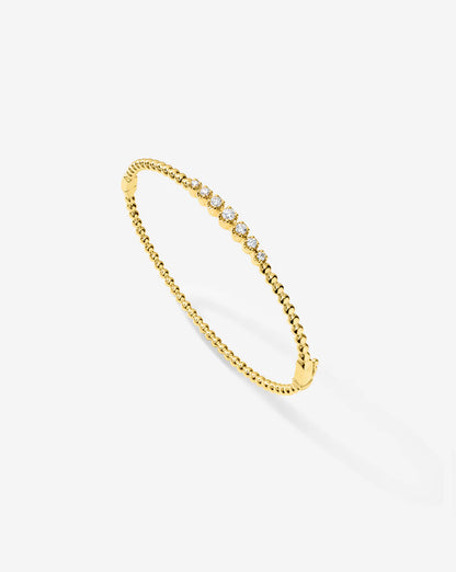 Diamond Cluster Bead Bangle