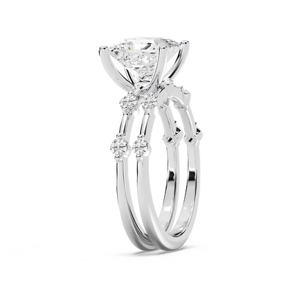 Mila Princess Cut Wedding Set