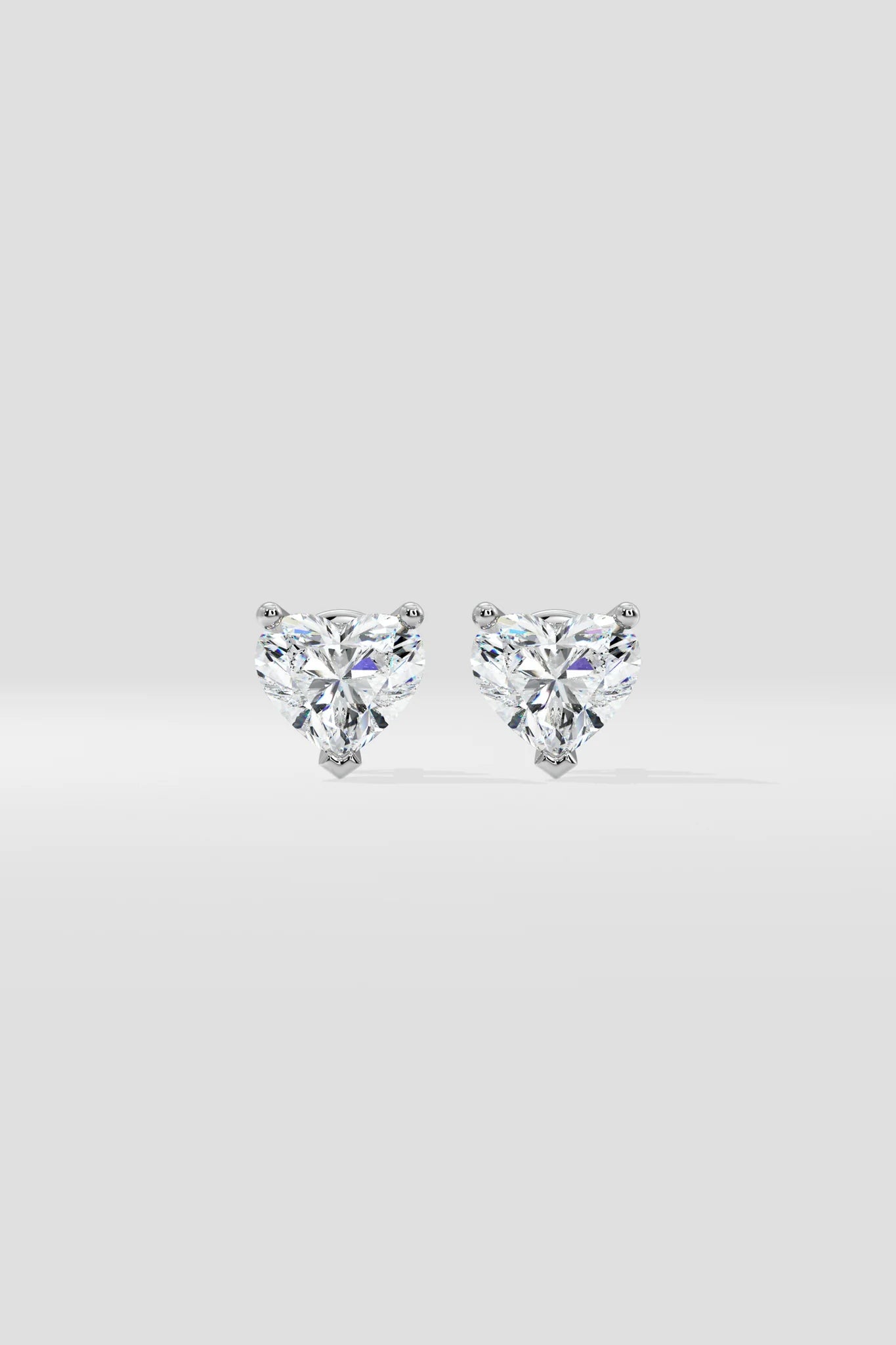 1.5 ct Classic Heart Studs