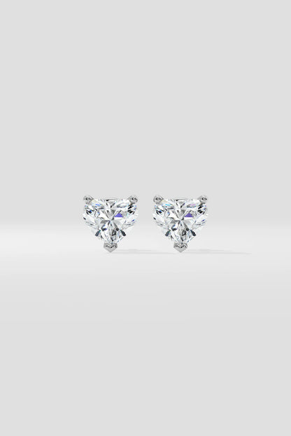 1.5 ct Classic Heart Studs