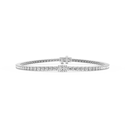 Oval Solitaire Tennis Bracelet