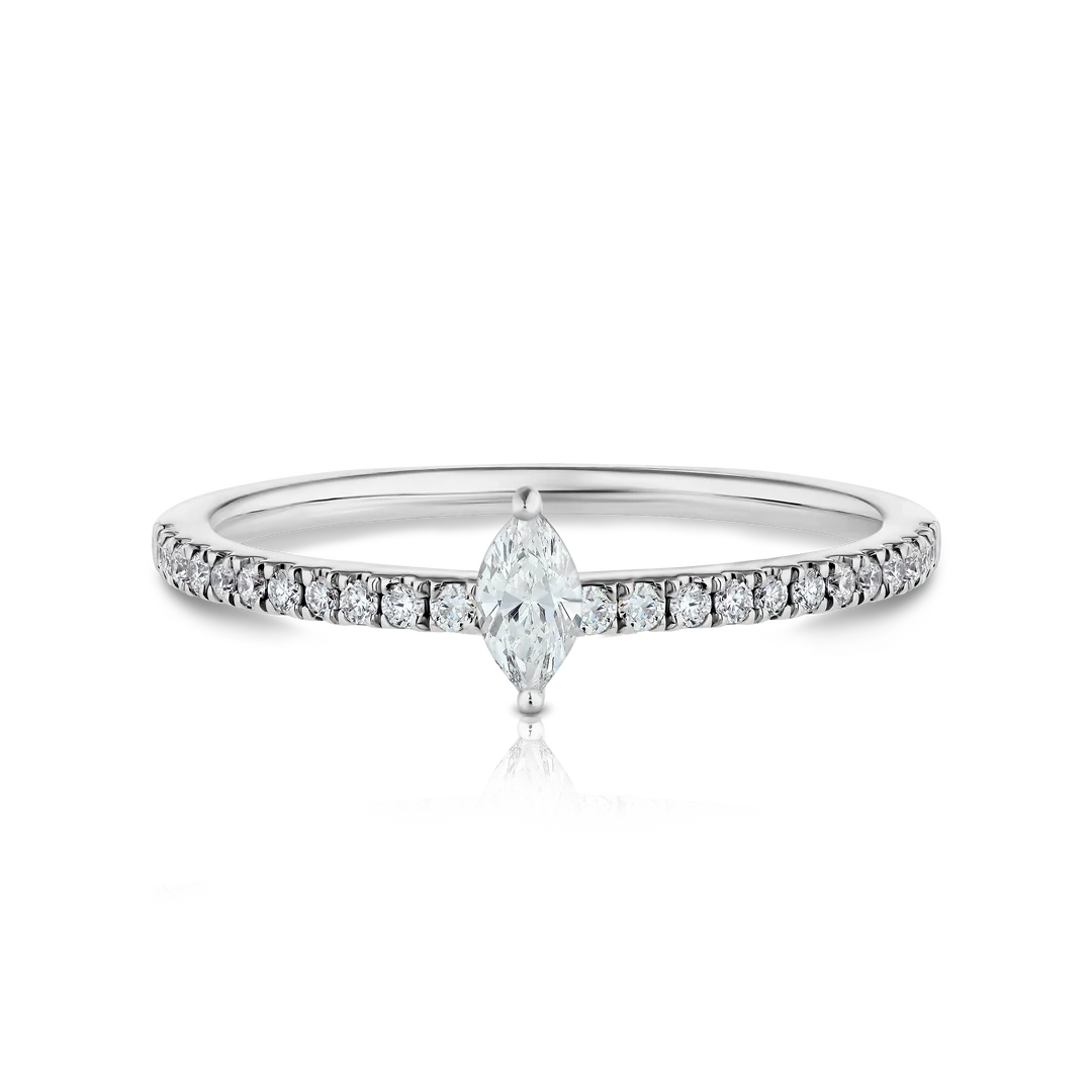 Marquise Diamond Pave Ring