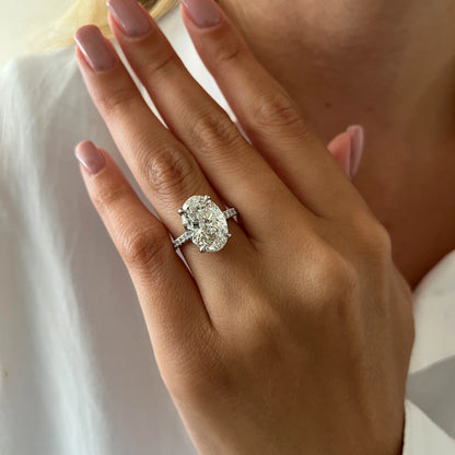 Alina Oval Hidden Halo Engagement Ring