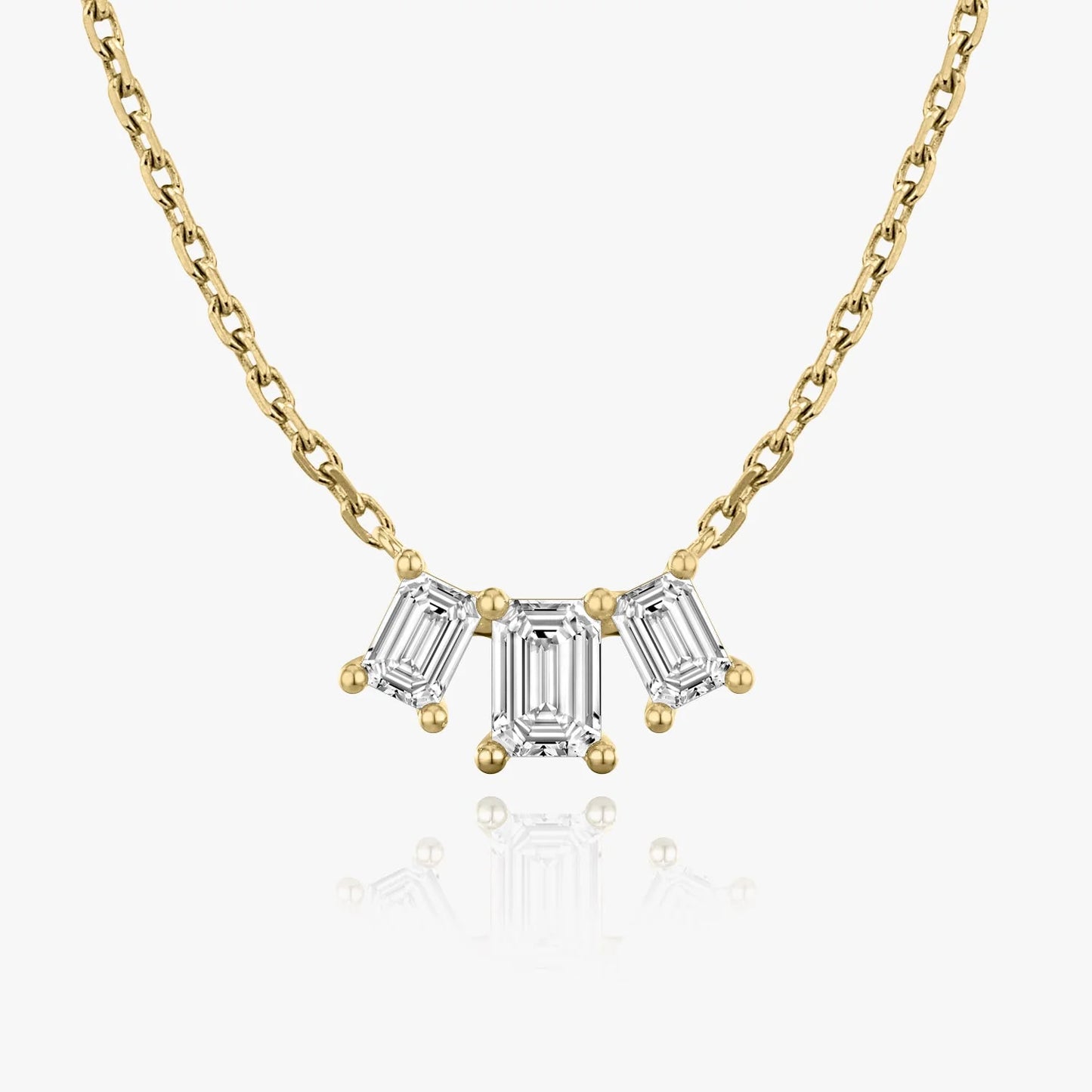 1.0 TCW EMERALD CVD F/VS DIAMOND NECKLACE