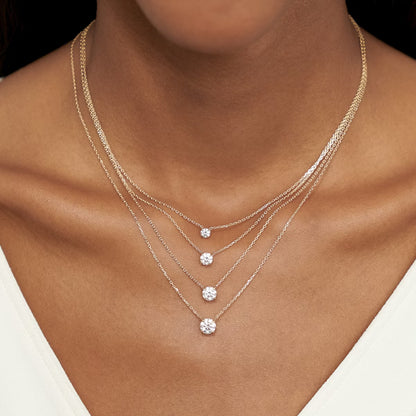1 Carat Round Solitaire Necklace