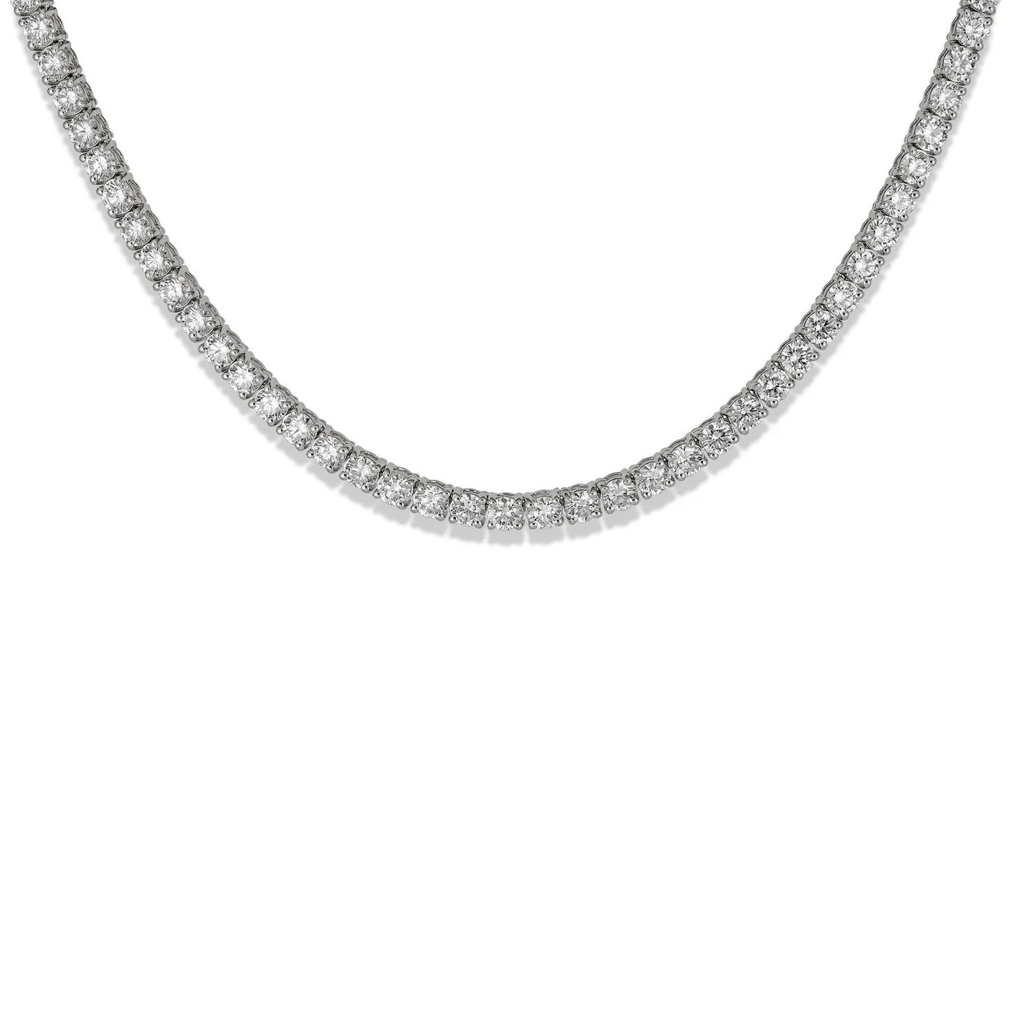 6.65 Carat Unflippable Tennis Necklace