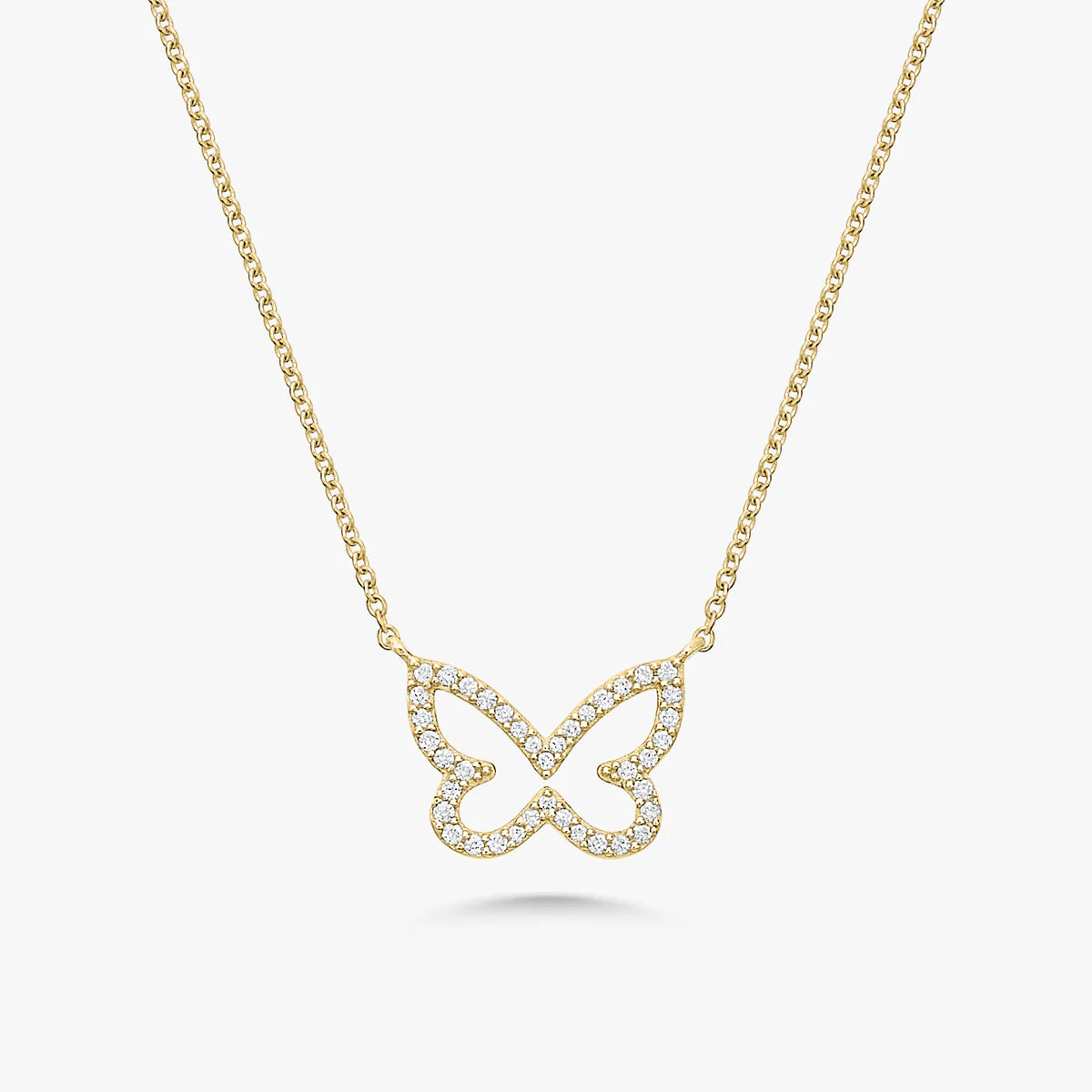 Laura Dainty Diamond Butterfly Necklace