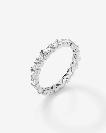 Marquise Cluster Eternity Band