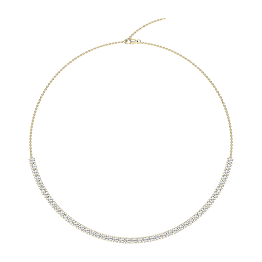 Half Diamond Tennis Necklace