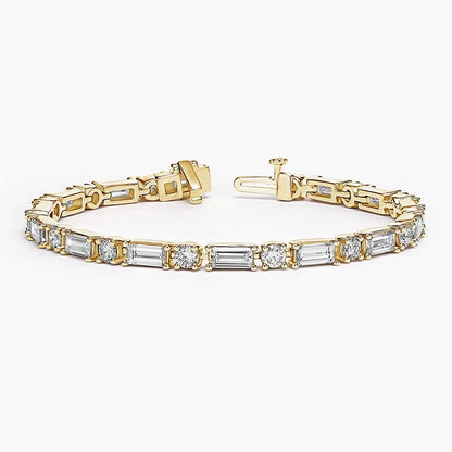 Alia Baguette and Round Lab Diamond Tennis Bracelet (7 ct. tw.) in 18K Yellow Gold