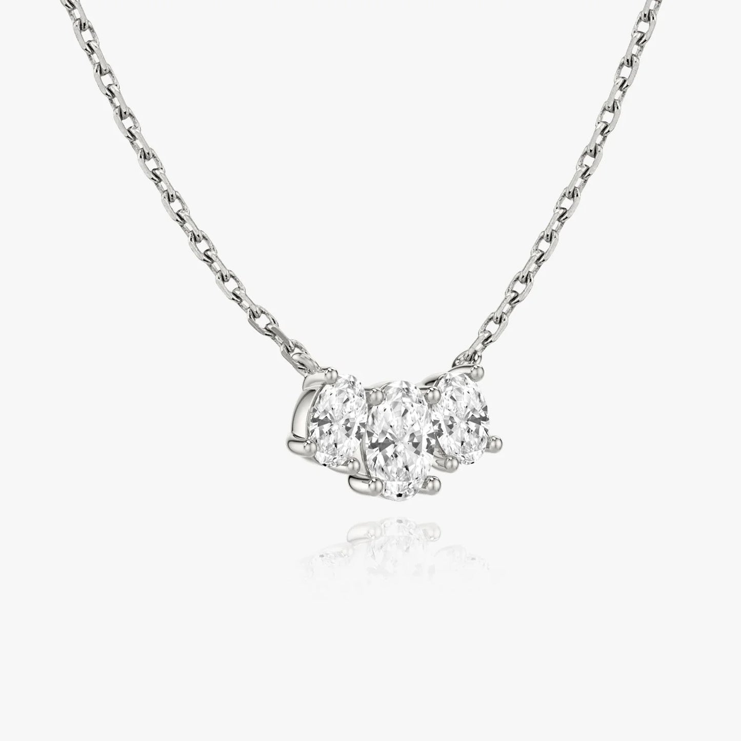 1.0 TCW OVAL CVD F/VS DIAMOND NECKLACE