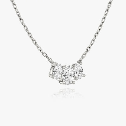 1.0 TCW OVAL CVD F/VS DIAMOND NECKLACE