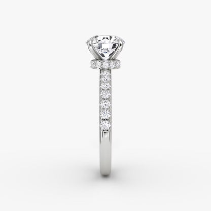 The Hidden Halo 2 Carat Round Brilliant White Gold Engagement Ring