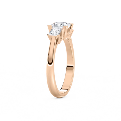 Classic Princess Three Stone Ring