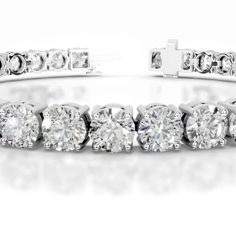 Belle 15 CT Round Tennis Lab Grown Diamond Bracelet - 14K Yellow Gold