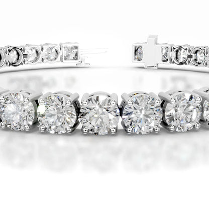 Belle 15 CT Round Tennis Lab Grown Diamond Bracelet - 14K Yellow Gold