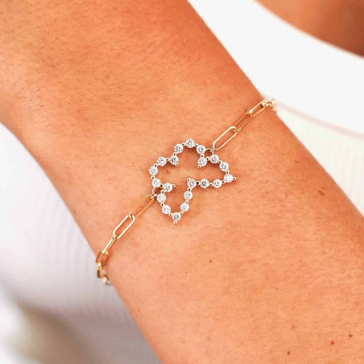 Floating Diamond Butterfly Bracelet 0.70 ctw