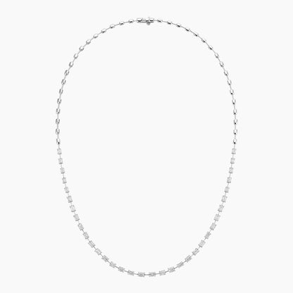 Emerald Cut Lab Diamond Tennis Necklace (5 ct. tw.) in 18K White Gold