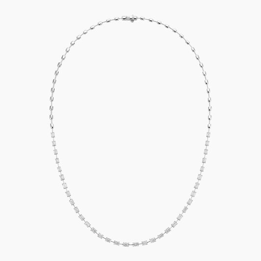 Emerald Cut Lab Diamond Tennis Necklace (5 ct. tw.) in 18K White Gold