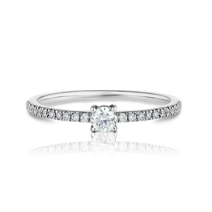Round Diamond Pave Ring