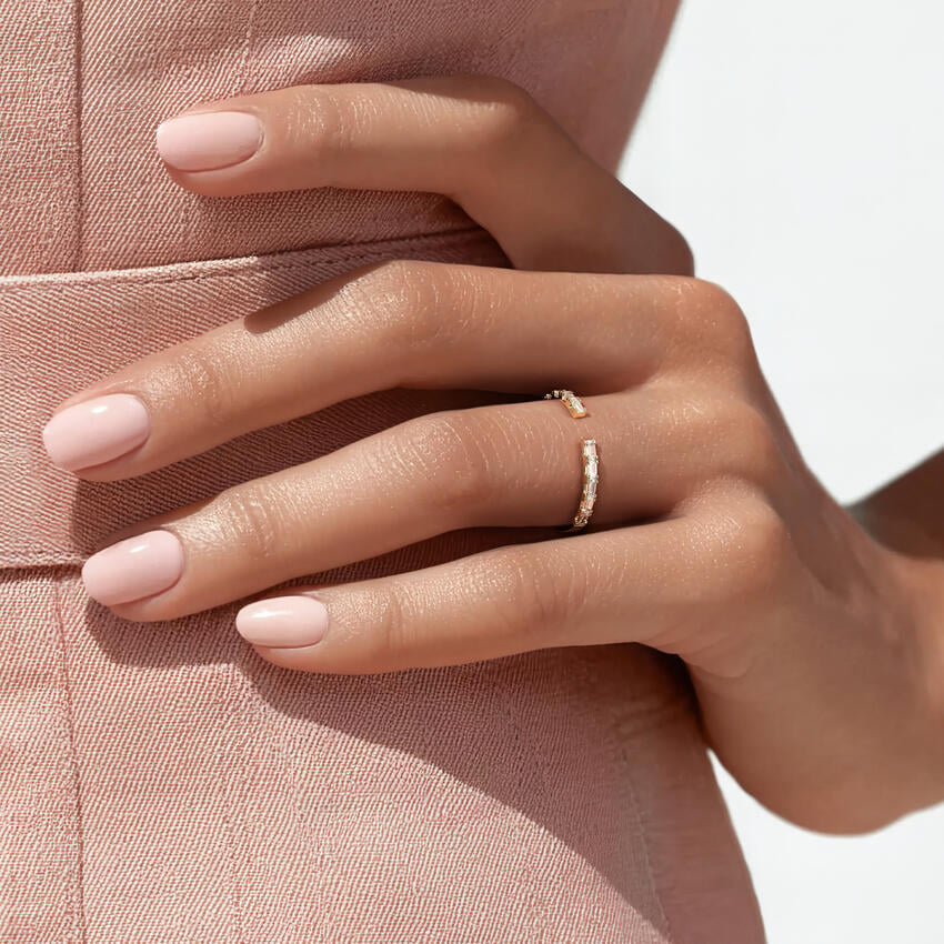 Emma Baguette Diamond Open Ring