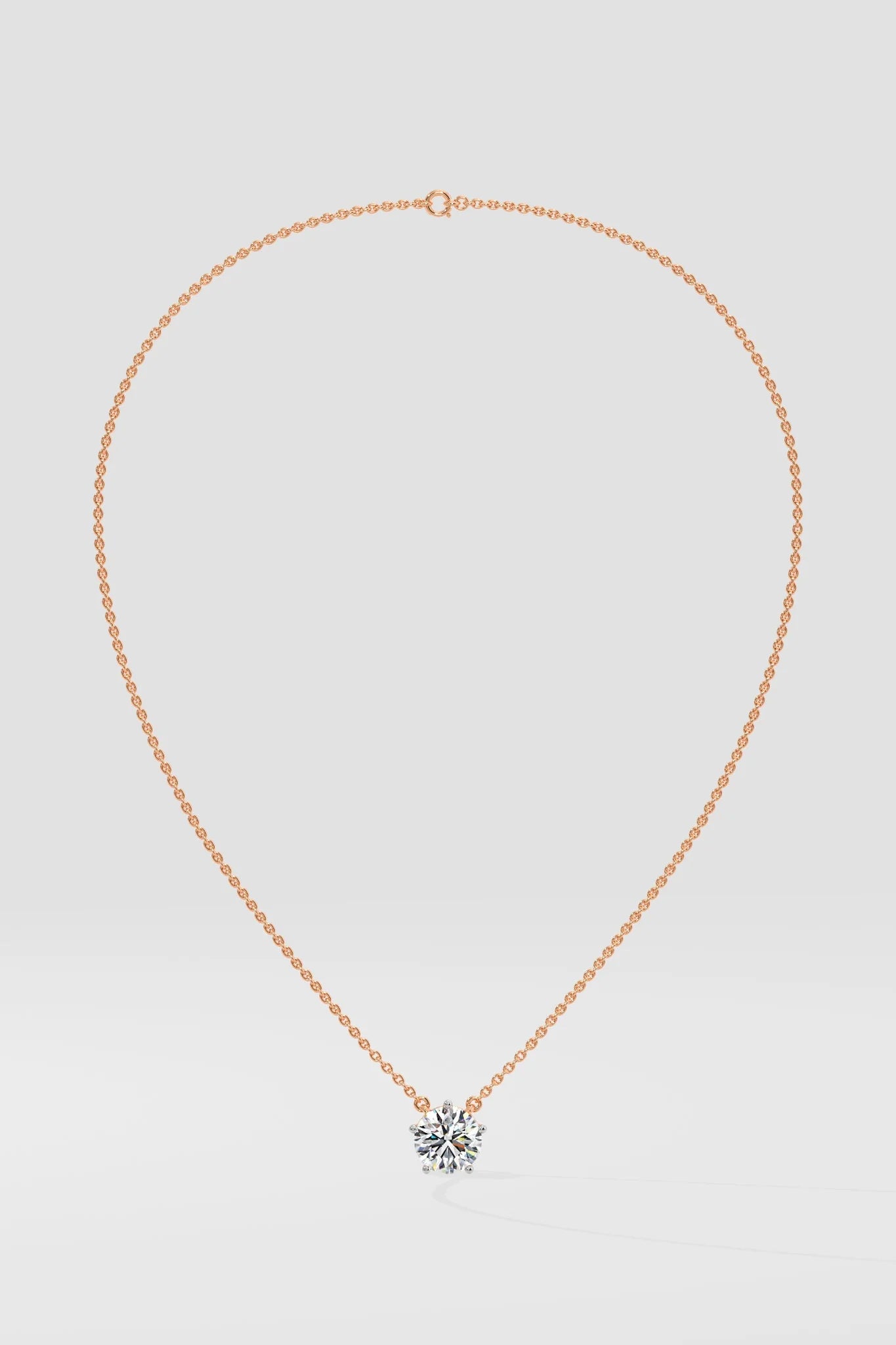 3 ct Solitaire Necklace