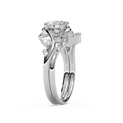 Vintage Floral Twist Bridal Set