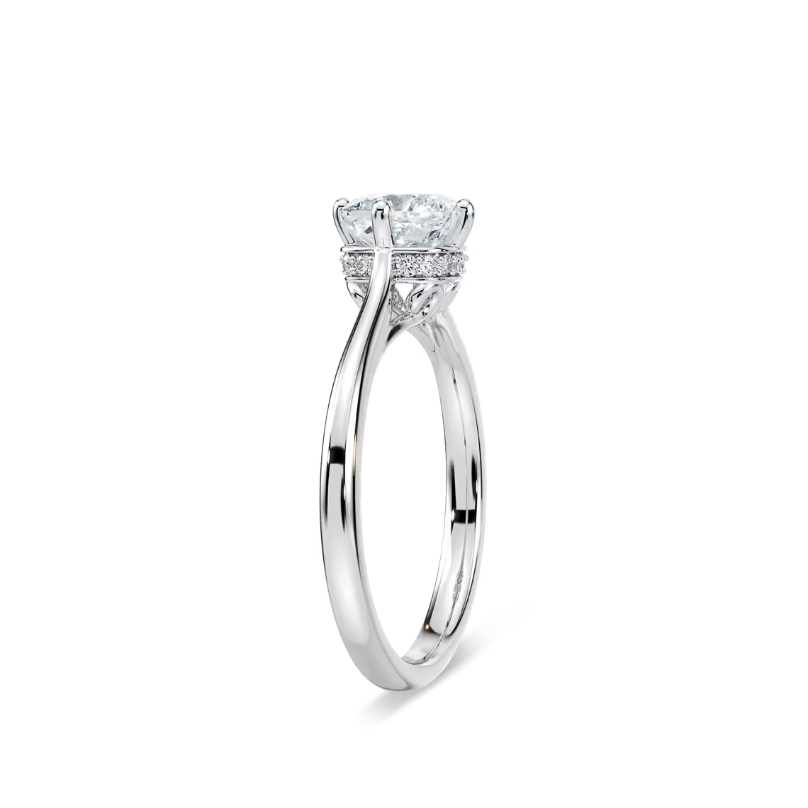 Ariel Hidden Halo Engagement Ring