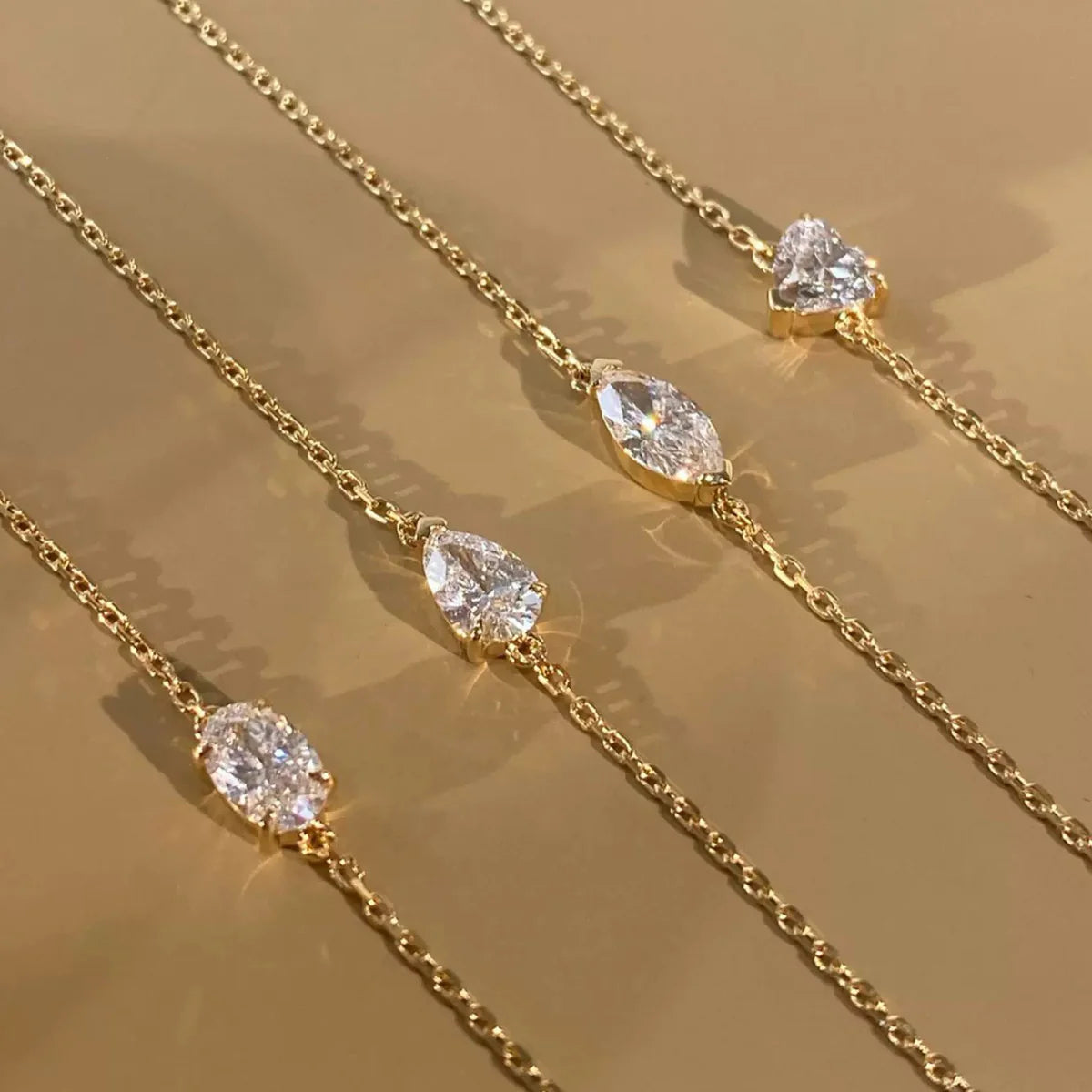 MARQUISE SHAPED LAB GROWN DIAMOND SOLITAIRE BRACELET