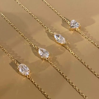 MARQUISE SHAPED LAB GROWN DIAMOND SOLITAIRE BRACELET