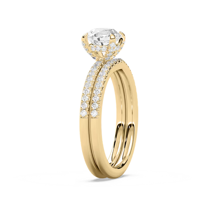 Greer Petite Dome Wedding Set