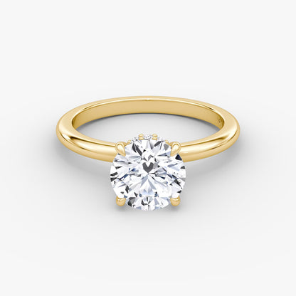 The Veiled Halo 1 Carat Round Brilliant Yellow Gold Engagement Ring