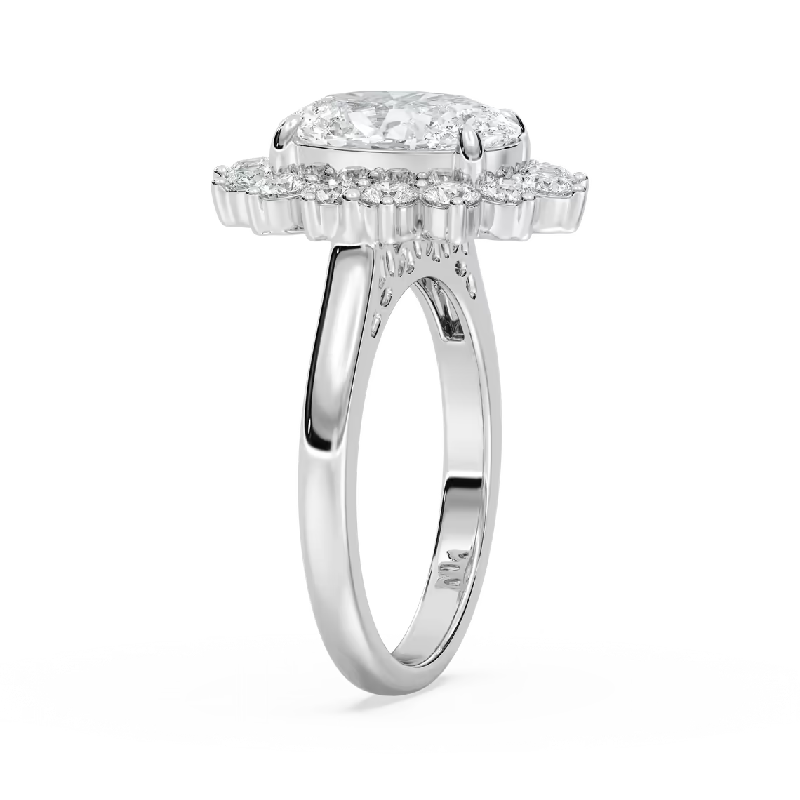 Thea Halo Oval Engagement Ring