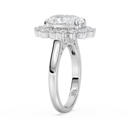 Thea Halo Oval Engagement Ring