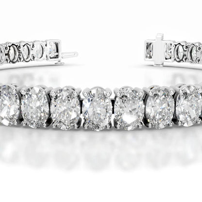 Audrey 12.5 CT Oval Tennis Lab Grown Diamond Bracelet