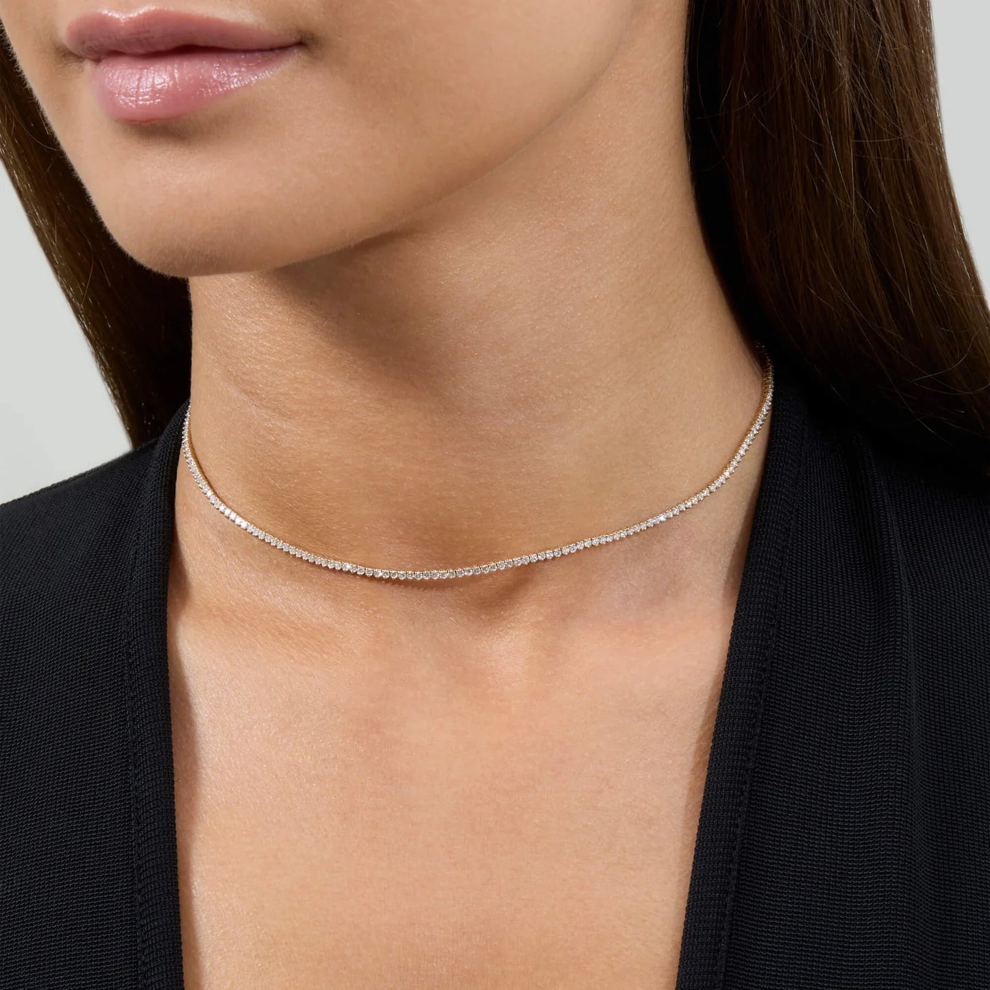 3.2 CTW LAB-Created Diamond Adjustable Tennis Choker
