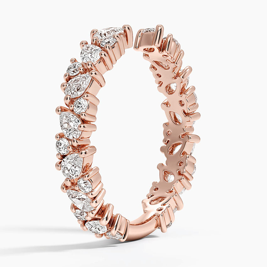 Olive Lab Diamond Open Ring