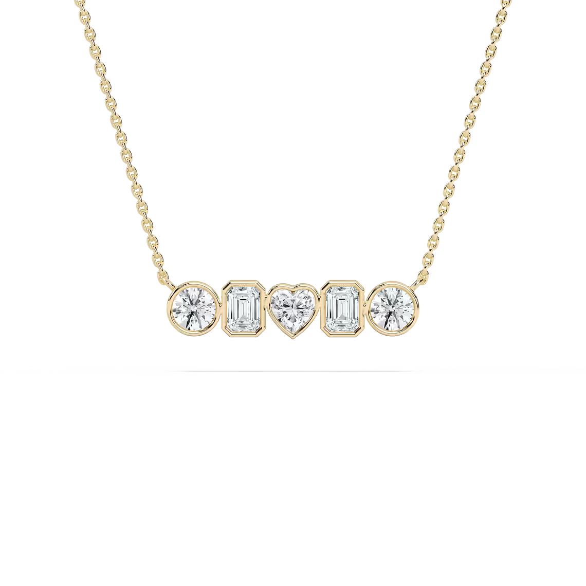 Bezel Mixed Shapes Pendant
