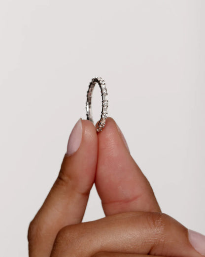 Baguette + Round Eternity Band