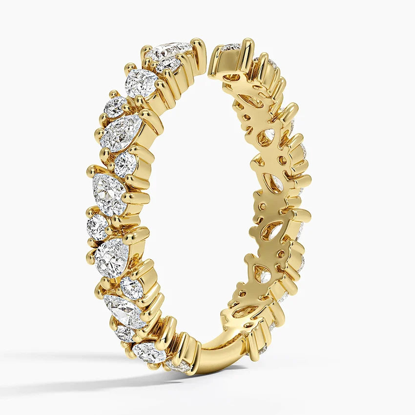 Olive Lab Diamond Open Ring