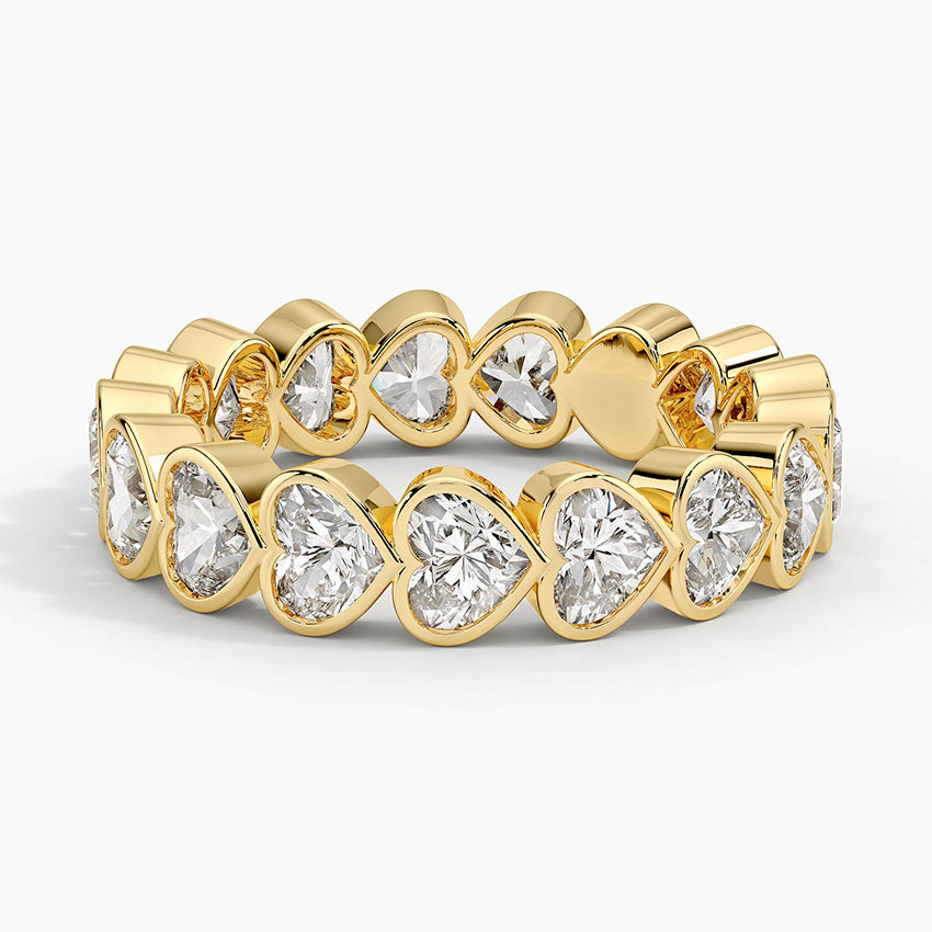 Heart Shaped Lab Diamond Bezel Ring  (2 2/3 total carat weight)