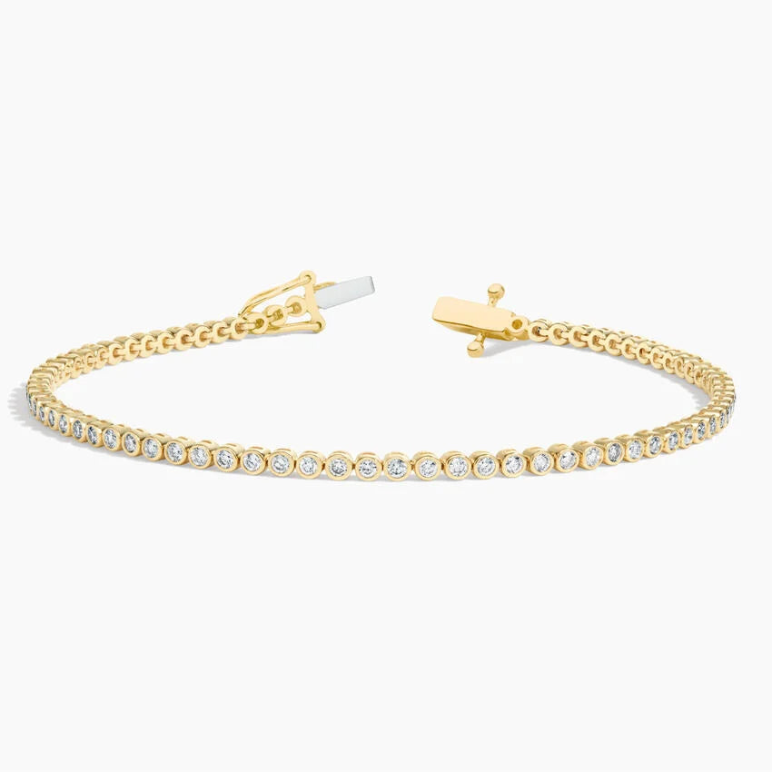 Petite Bezel Lab Diamond Tennis Bracelet (1 ct. tw.) in 14K Yellow Gold