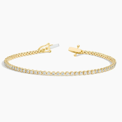Petite Bezel Lab Diamond Tennis Bracelet (1 ct. tw.) in 14K Yellow Gold